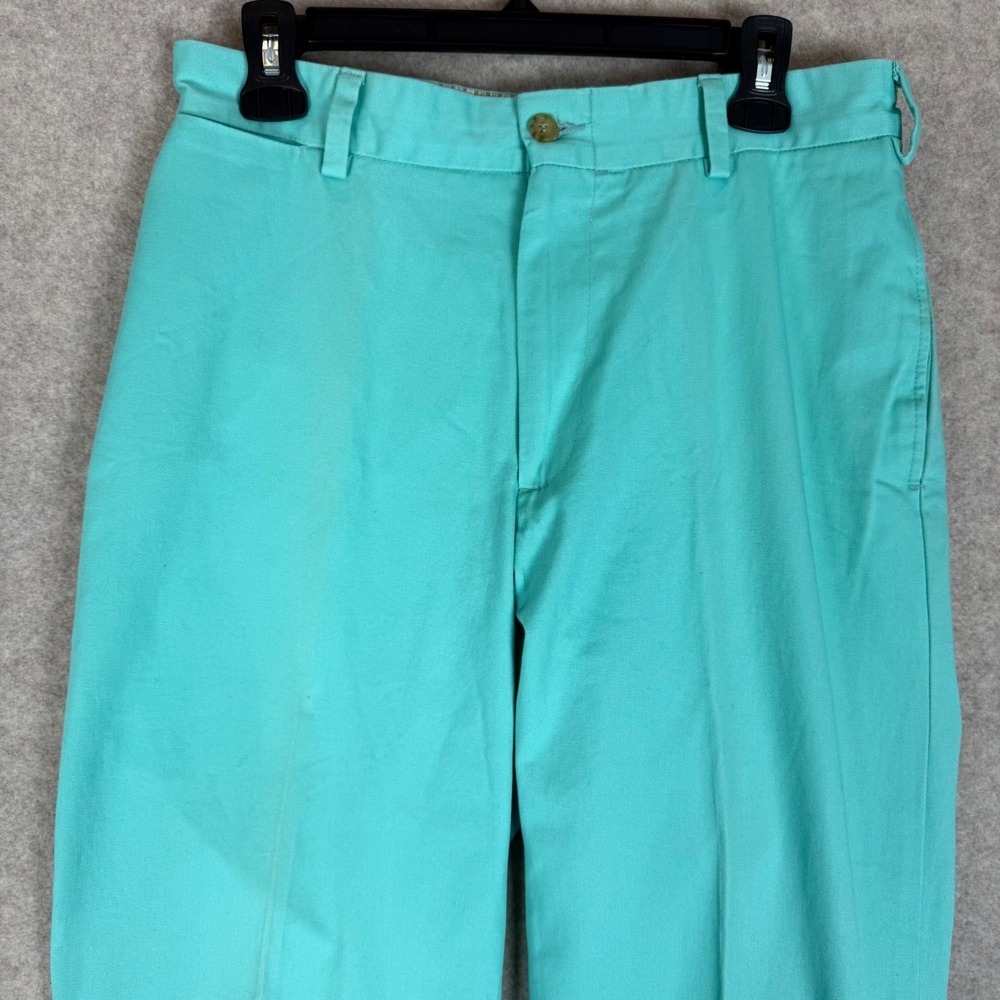 Bills Khakis Classic Fit Pants 34x27.5 Cotton Chino Turquoise Green Made In USA - Picture 2 of 10